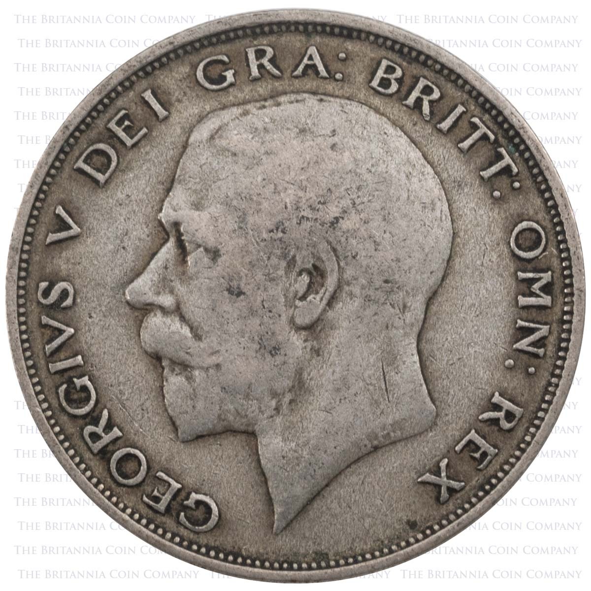 1920 Halfcrown George V Silver Coin Obverse
