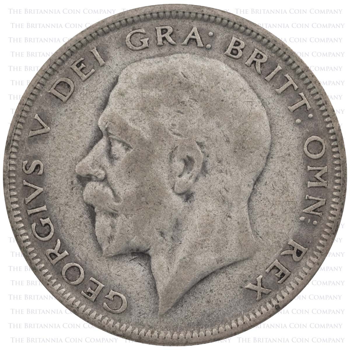 1930 Halfcrown George V Silver Coin Obverse