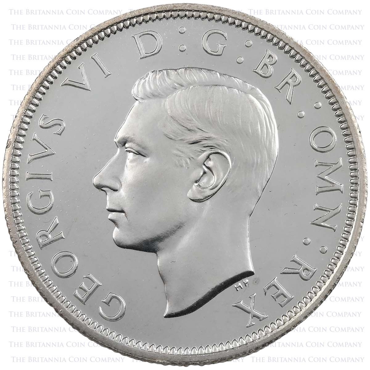 1937 Proof Halfcrown George VI Silver Coin Obverse