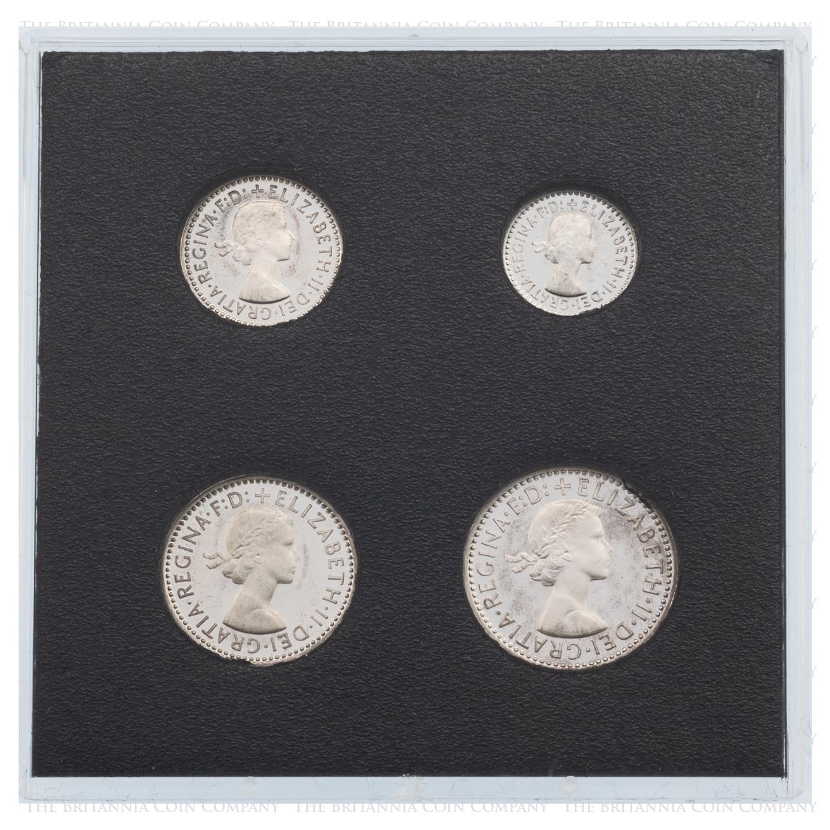 Maundy Coins obverse in the HM8006SP 2006 Queen's 80th Birthday Silver Proof Collection 