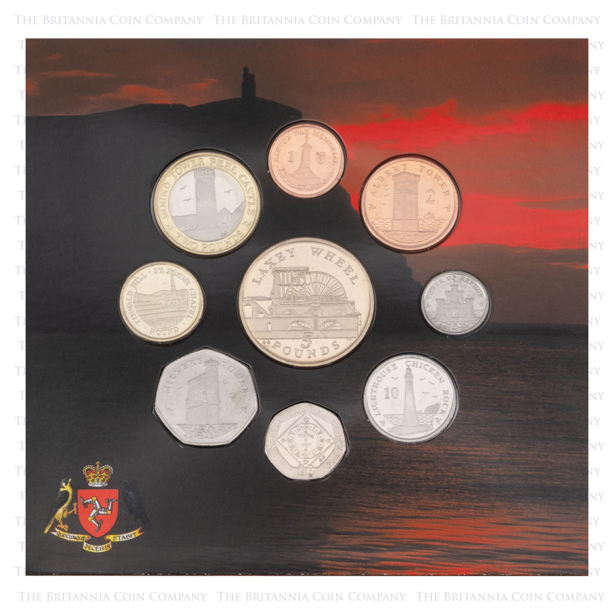 IOM04BU 2004 Isle Of Man Brilliant Uncirculated Annual Coin Set reverse design