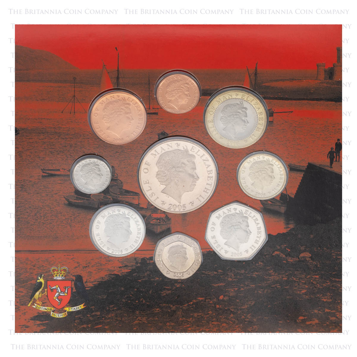 IOM05BU 2005 Isle Of Man Brilliant Uncirculated Annual Coin Set obverse