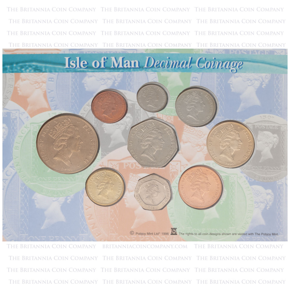IOM96BU 1996 Isle Of Man Brilliant Uncirculated Annual Coin Set obverse