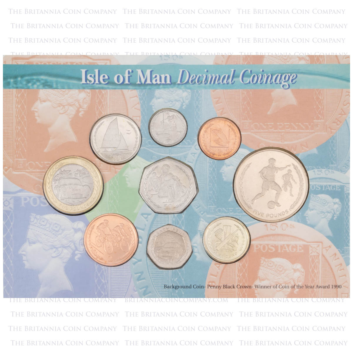 IOM99BU 1999 Isle Of Man Brilliant Uncirculated Annual Coin Set reverse designs