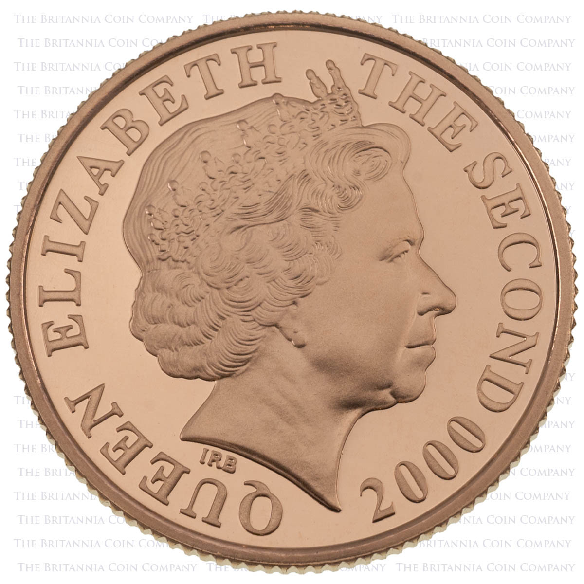 2000 Jersey Sovereign Gold Proof Coin Obverse