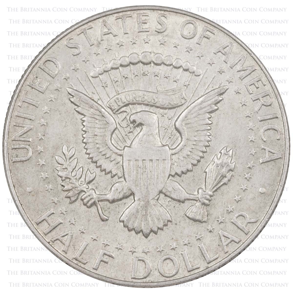 1965 Kennedy Half Dollar Silver United States Coin Reverse