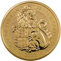 2022 Tudor Beasts Lion Of England 1oz Gold Bullion Thumbnail