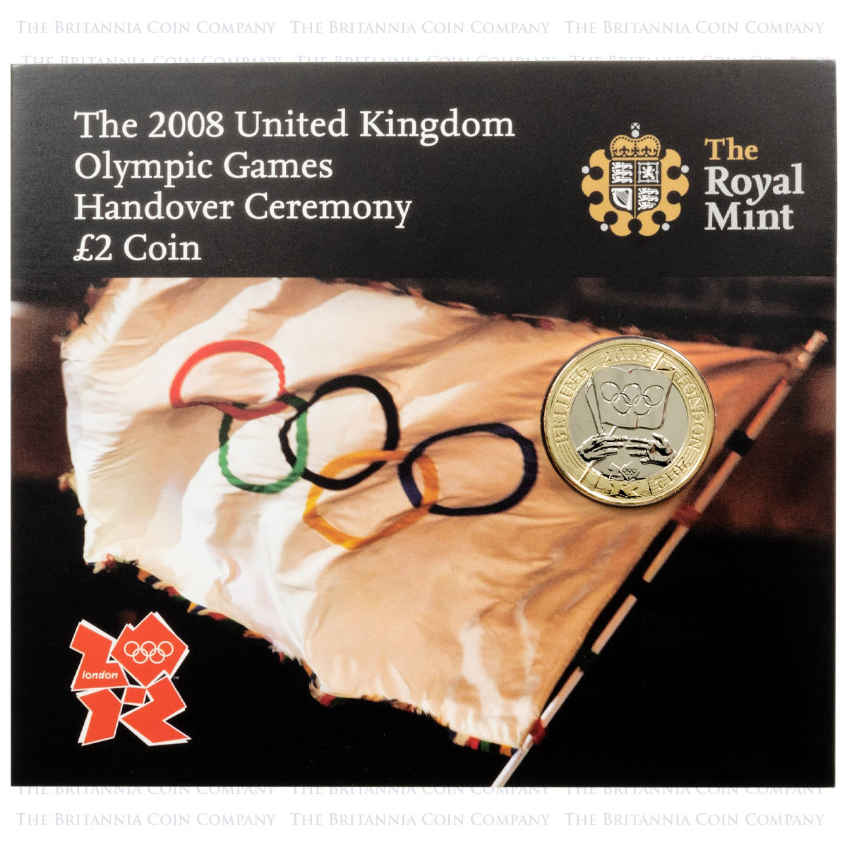 LUKHBU 2008 Olympics Handover To London Ceremony Two Pound Brilliant Uncirculated Coin In Folder