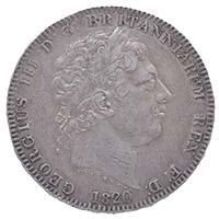 1820 George III Silver Crown Regnal Year LX Thumbnail