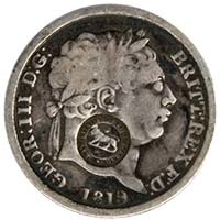 1819 George III Shilling Countermarked 2 Reales Costa Rica Thumbnail
