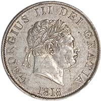 1818 George III Silver Halfcrown Small Laureate Head Thumbnail