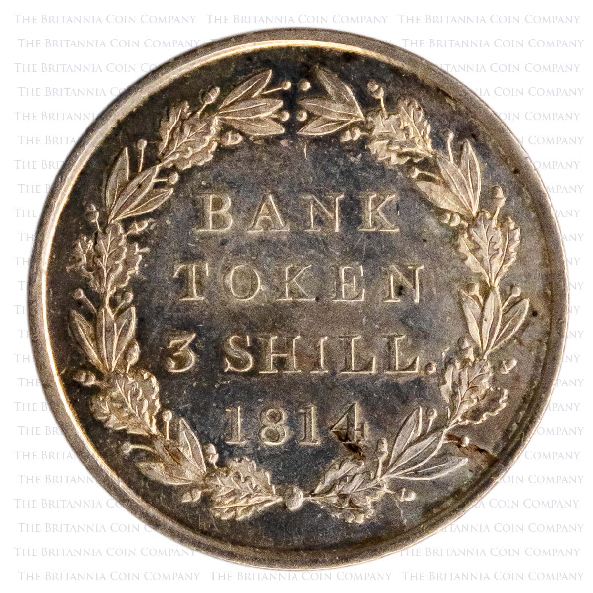 1814 George III Three Shilling Bank Token Reverse