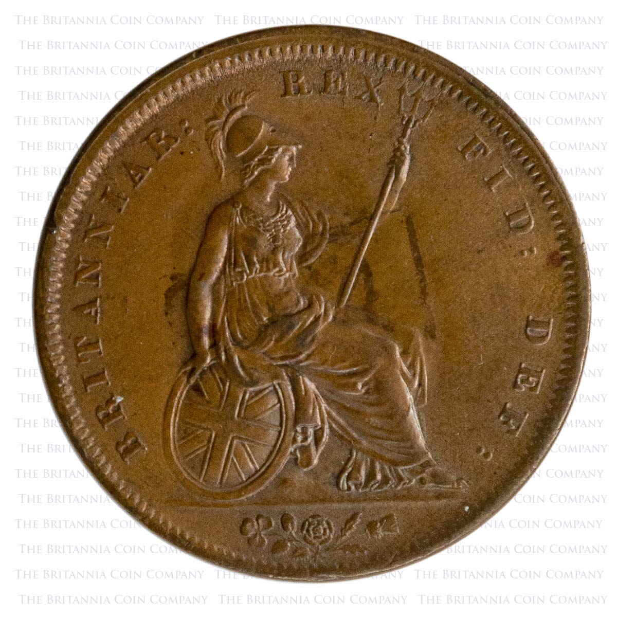 1826 George IV Copper Penny Reverse