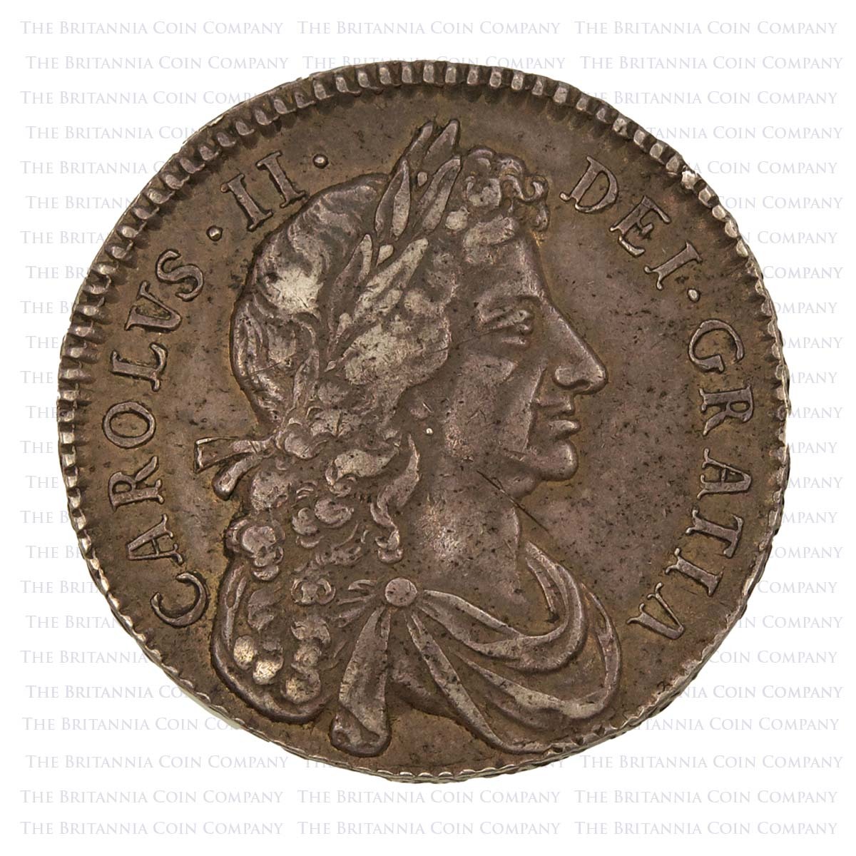 1679 Charles II Silver Halfcrown Tricesimo Primo Obverse