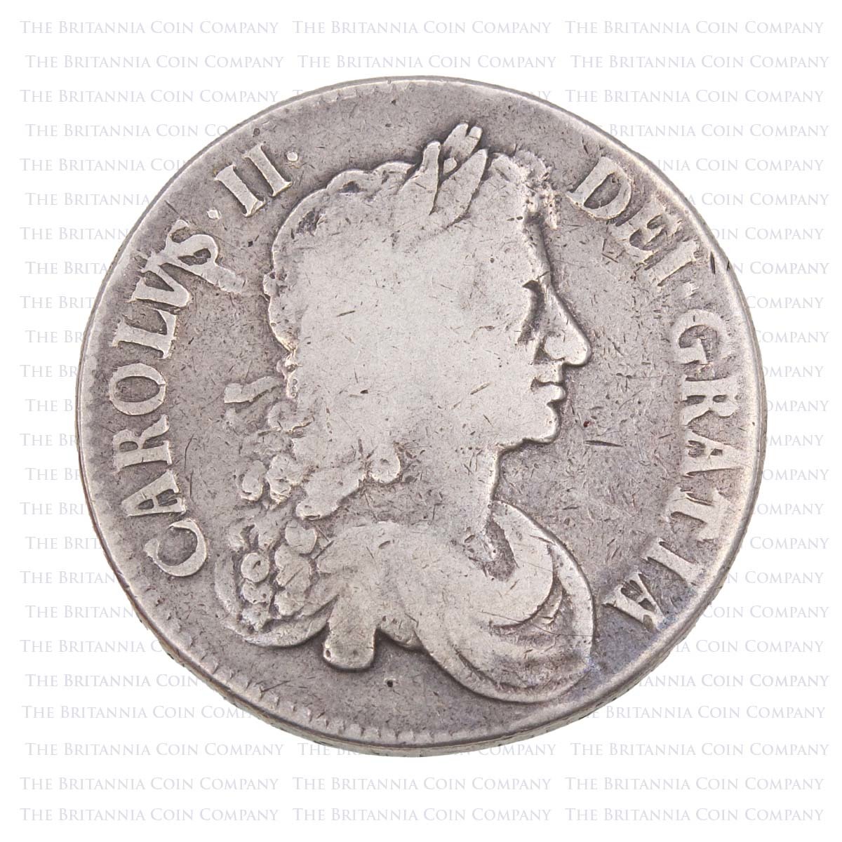 1672 Charles II Silver Crown Vicesimo Tertio Obverse