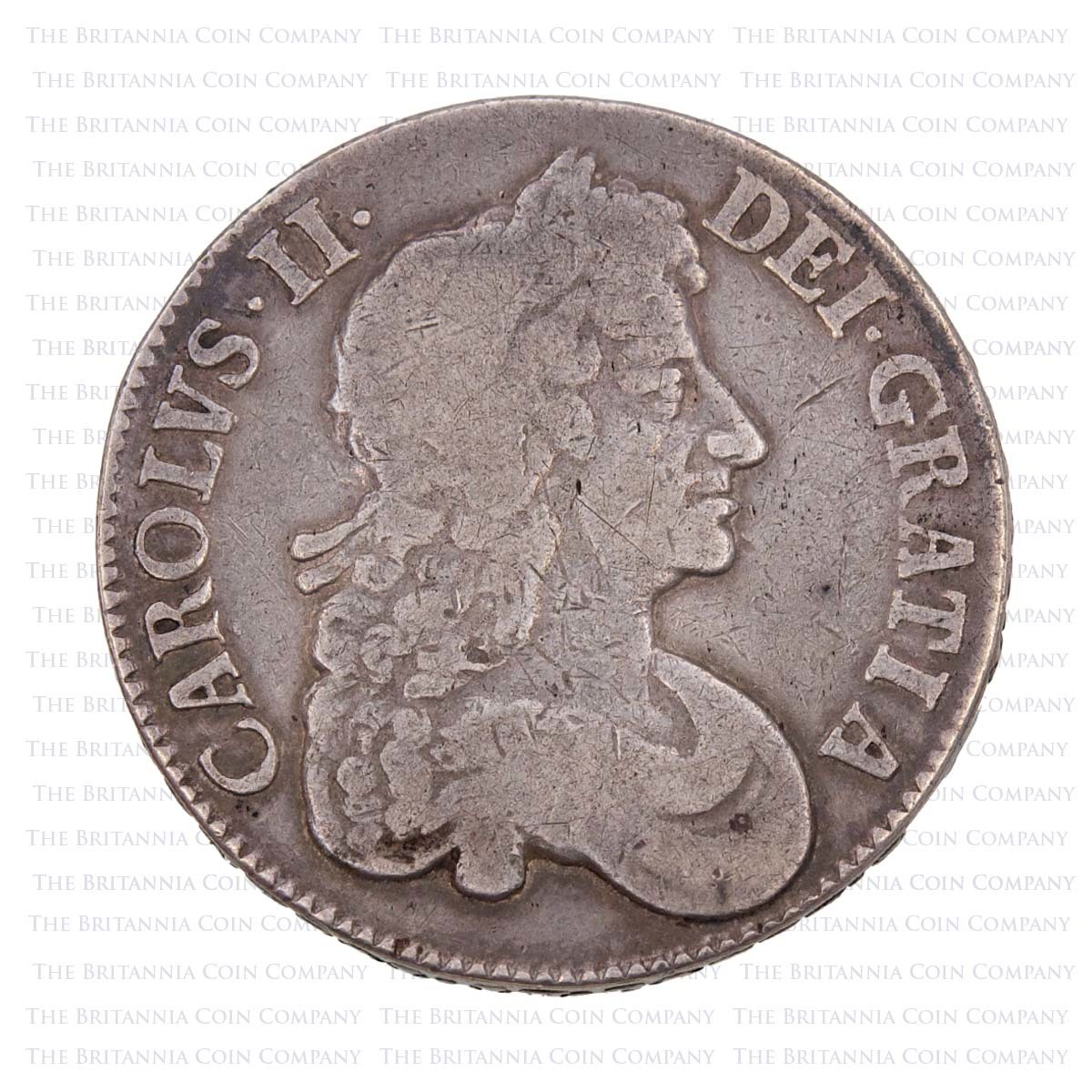 1679 Charles II Silver Crown Tricesimo Primo Obverse