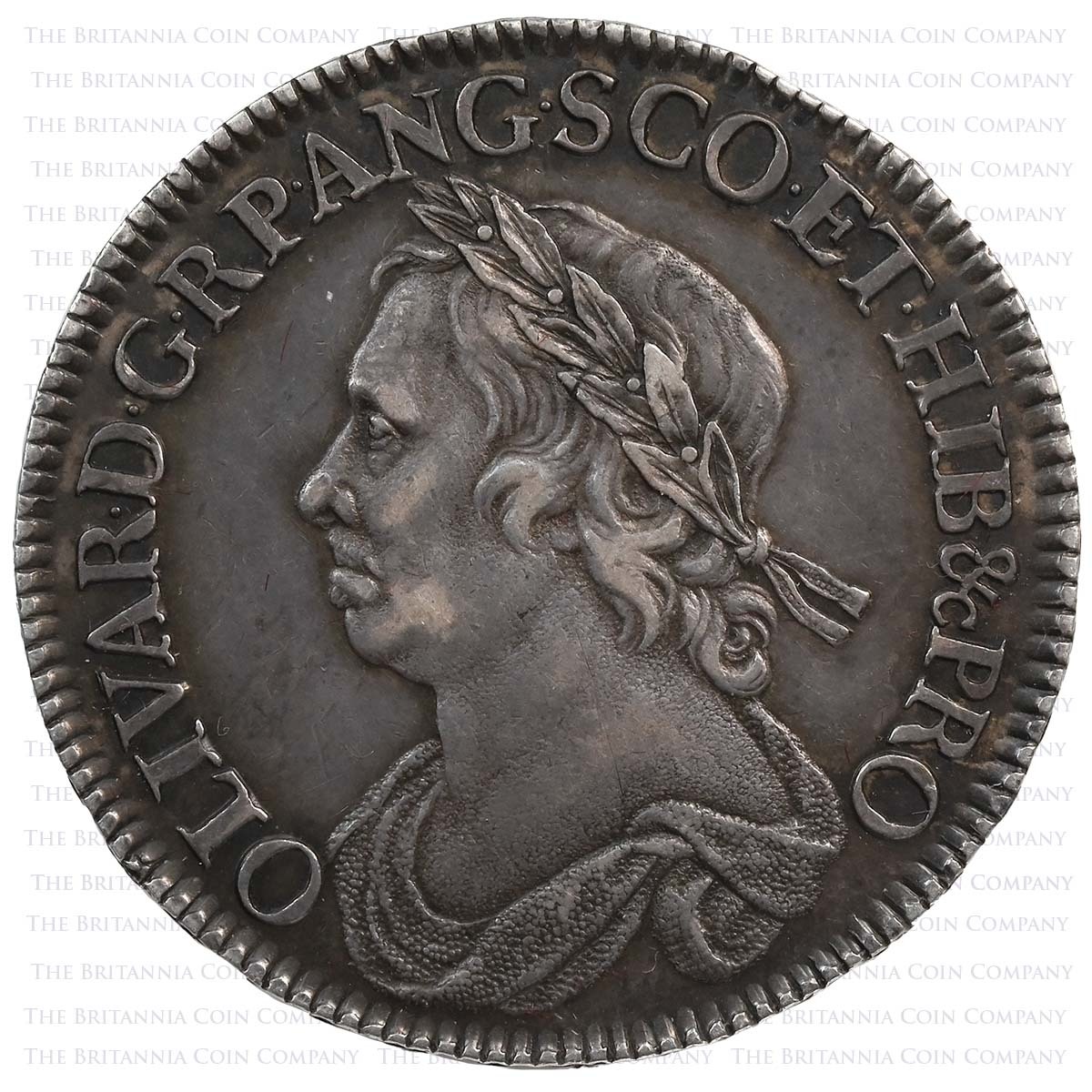 1558 Oliver Cromwell Halfcrown Obverse