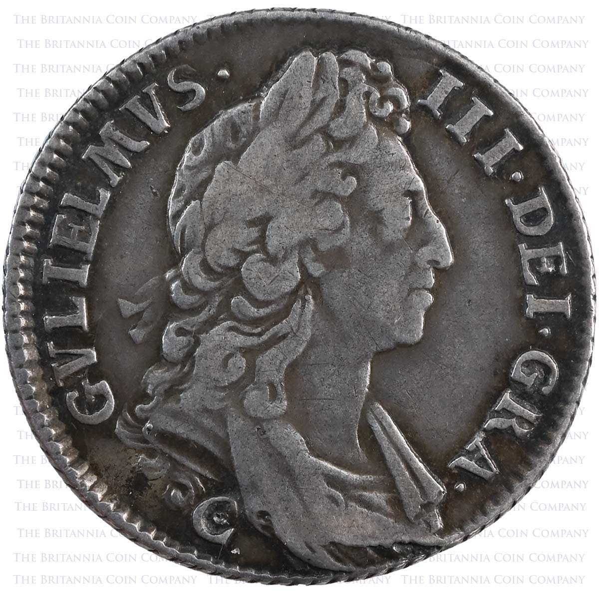 1696 William III Shilling Chester Mint Obverse