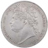 1821 King George IV Silver Halfcrown Coin Laureate Head Light Garnishing Thumbnail