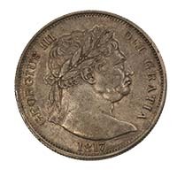 1817 George III Silver Halfcrown Bull Head Thumbnail