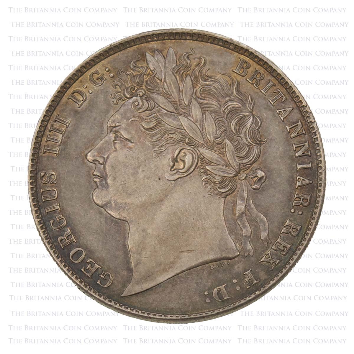 1823 George IV Silver Halfcrown Laureate Head Obverse