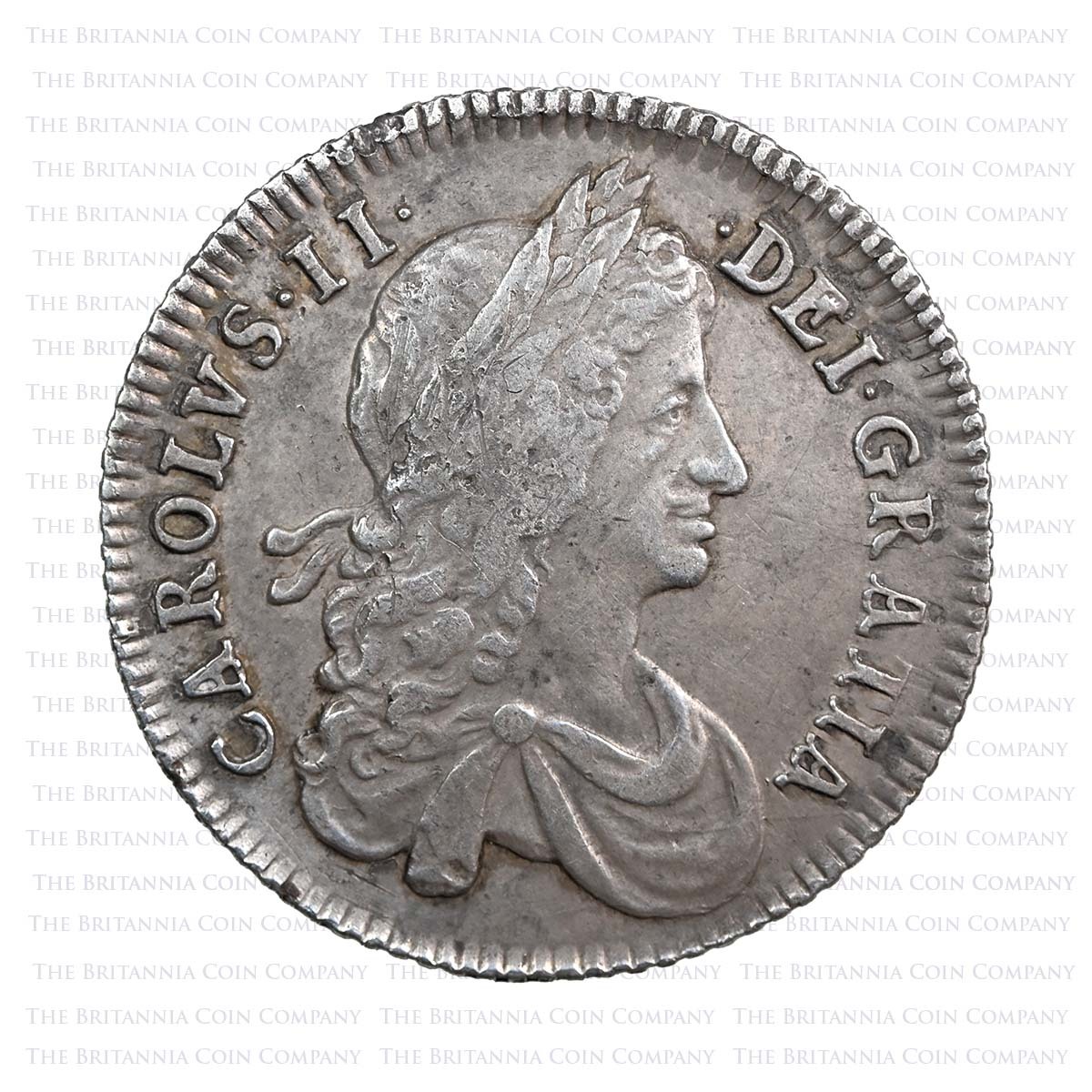 1663 Charles II Shilling Obverse