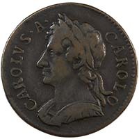 1675 Charles II Copper Farthing Thumbnail