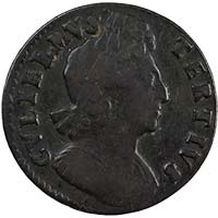 1701 William III Copper Halfpenny No Stops Unbarred As Thumbnail