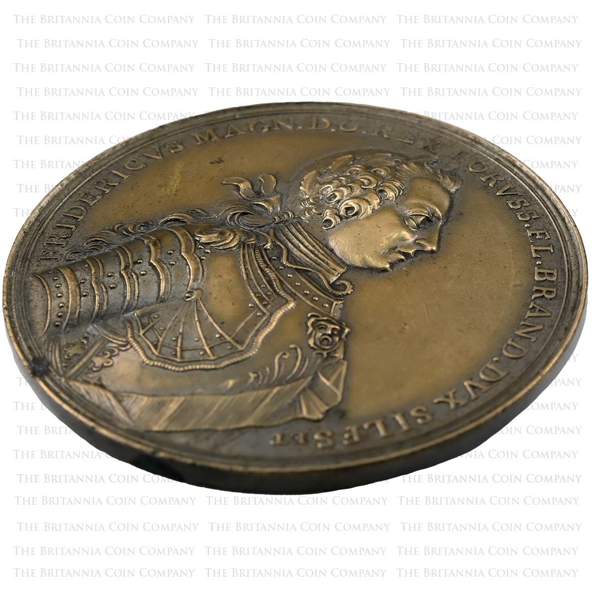 1757 Frederick II the Great Battle of Prague Bronze Medal Obverse