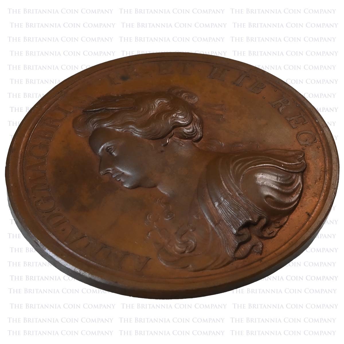 1704 Anne 'Queen’s Anne's Bounty' Bronze Medal Relief