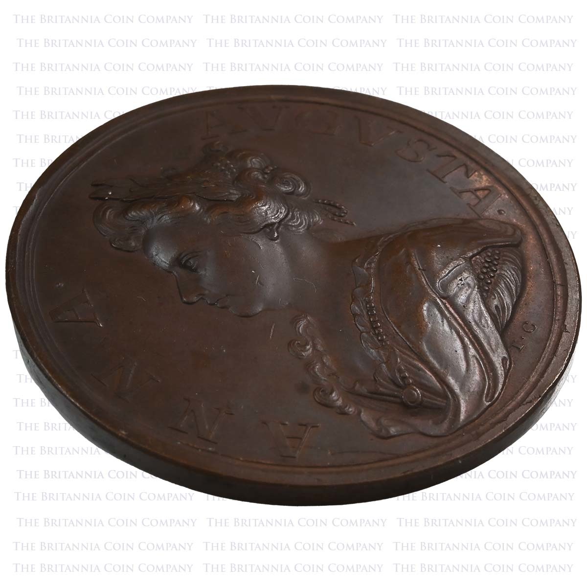 1710 Anne Capture of Douai Croker Bronze Medal Relief