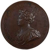 1709 Anne Capture of Mons Croker Bronze Medal Thumbnail