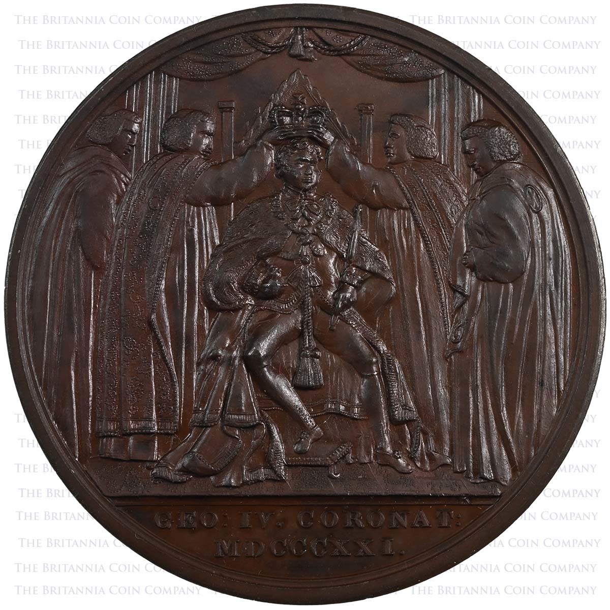 1821 George IV Coronation Halliday Bronze Medal Reverse