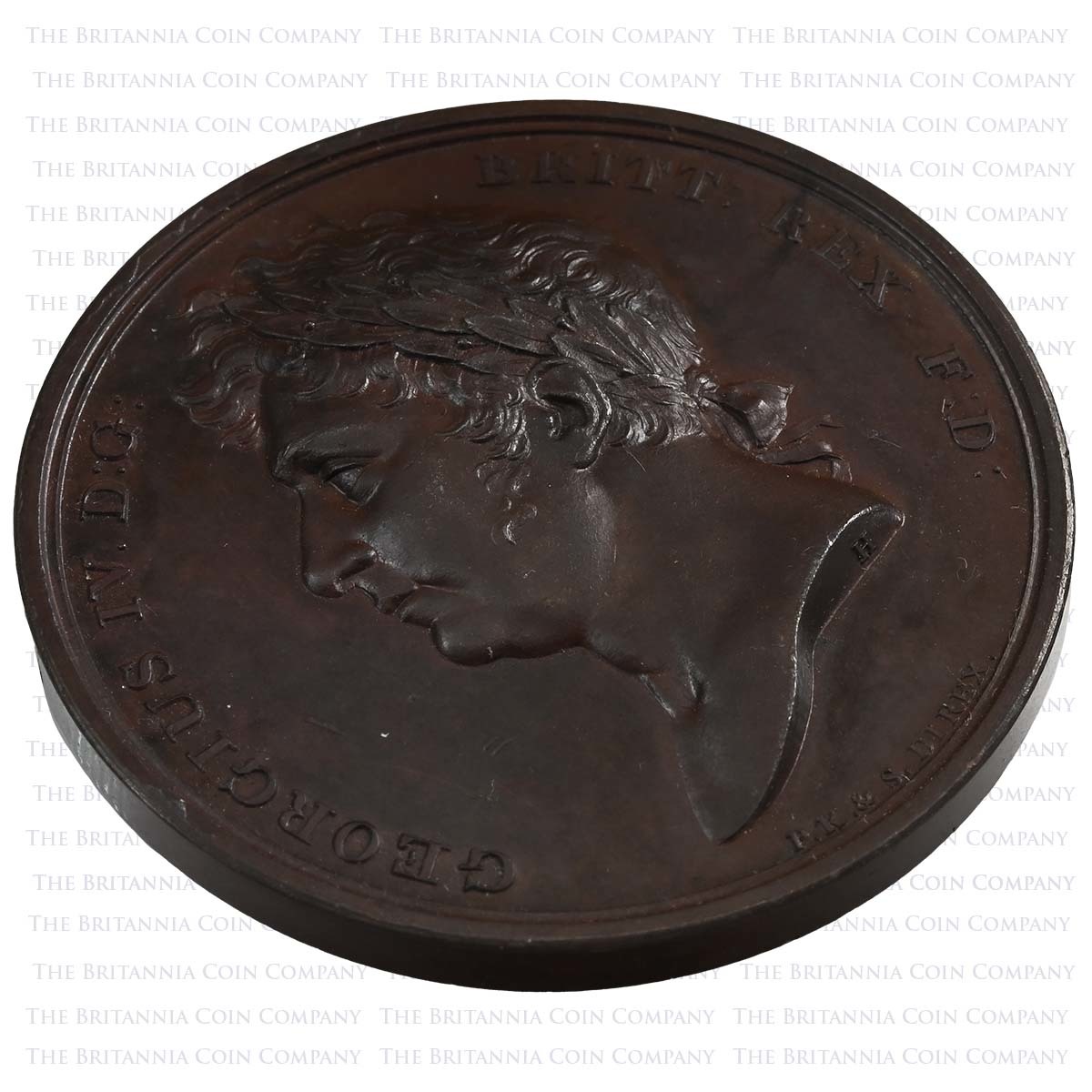 1821 George IV Coronation Halliday Bronze Medal Relief