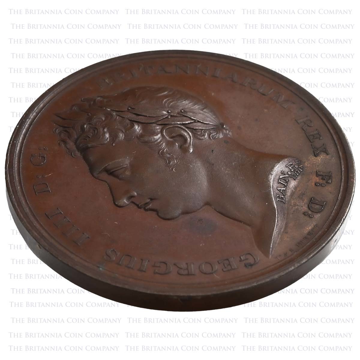 1822 George IV Visit to Scotland Bain Bronze Medal Relief