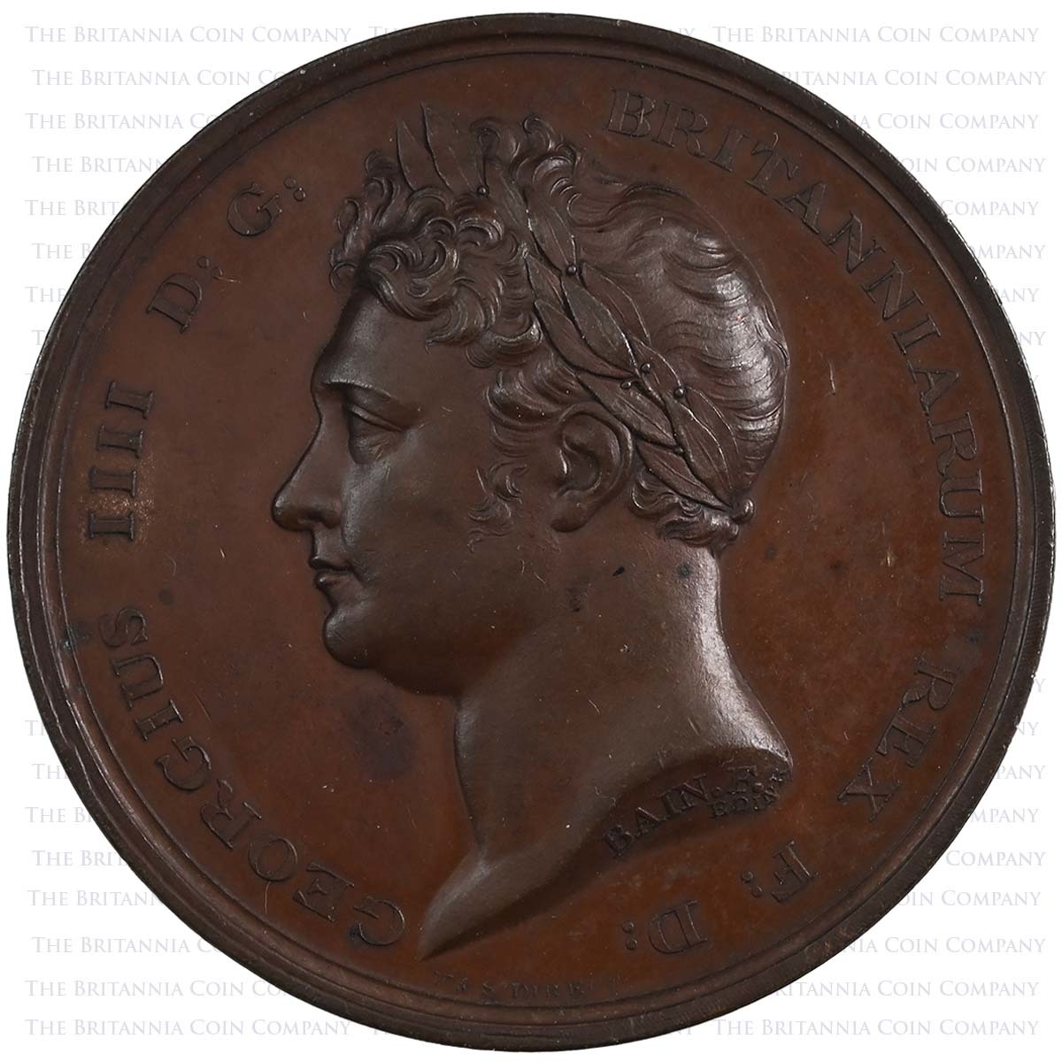 1822 George IV Visit to Scotland Bain Bronze Medal Obverse