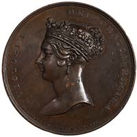 1837 Victoria City of London Griffin and Hyams Bronze Medal Thumbnail