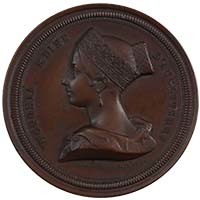 1843 Victoria Visit to Ghent Belgium Bronze Medal Thumbnail