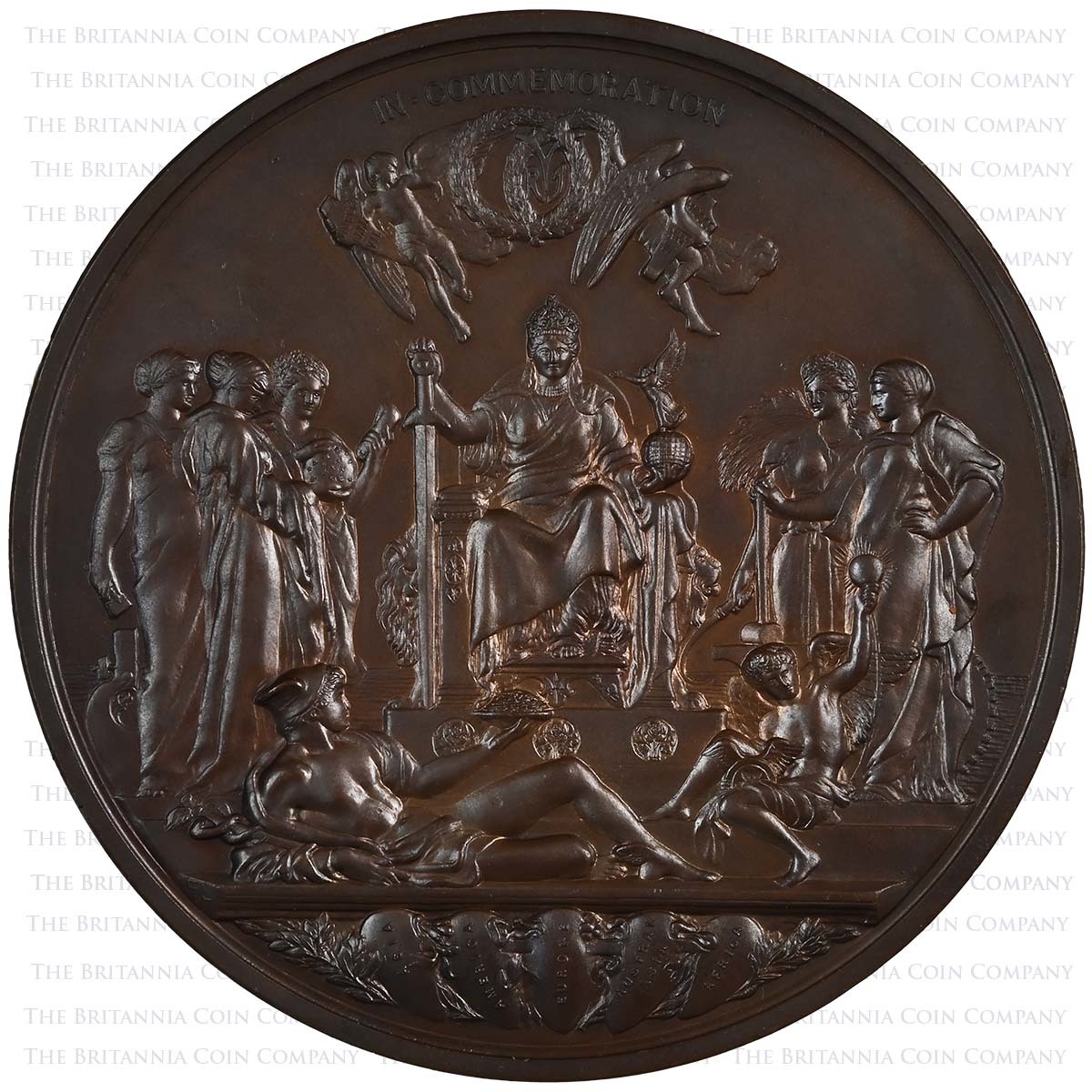 1887 Victoria Golden Jubilee Boehm Leighton Large Bronze Medal Reverse
