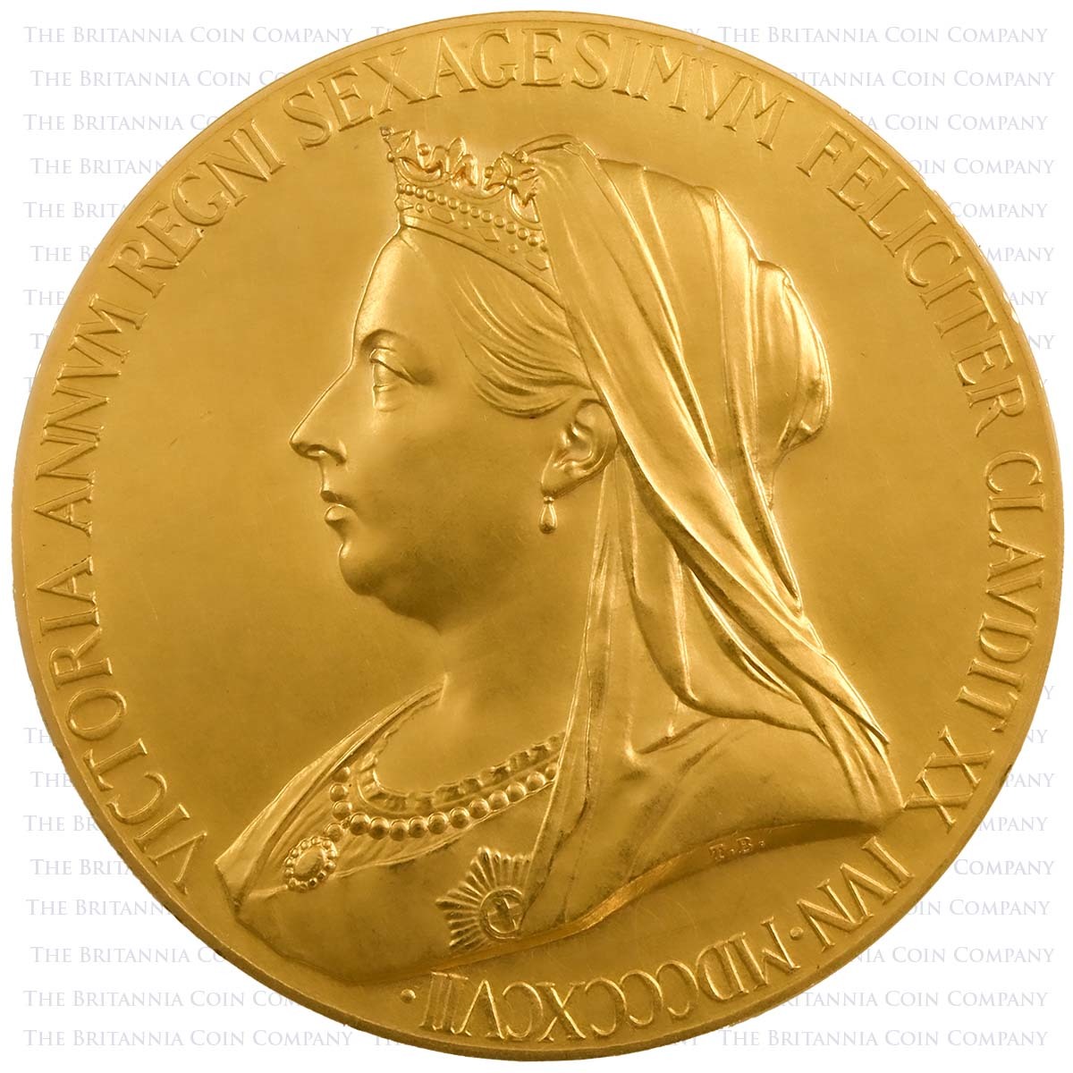 1897 Victoria Diamond Jubilee Large Gold Medal Obverse