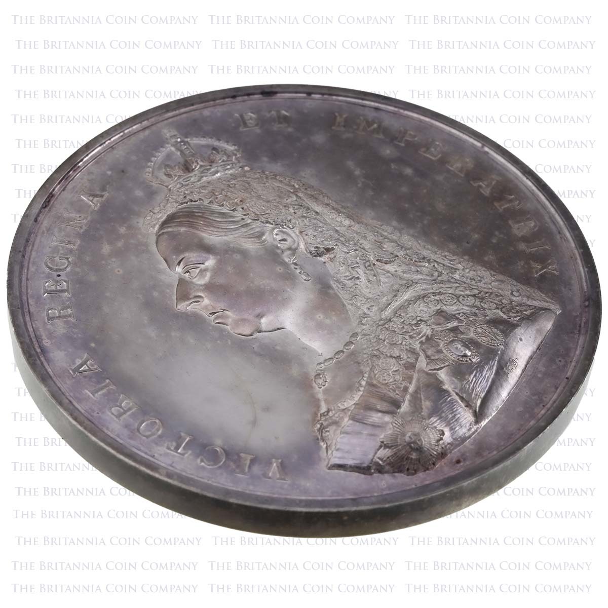 1887 Victoria Large Silver Golden Jubilee Medal Obverse Relief