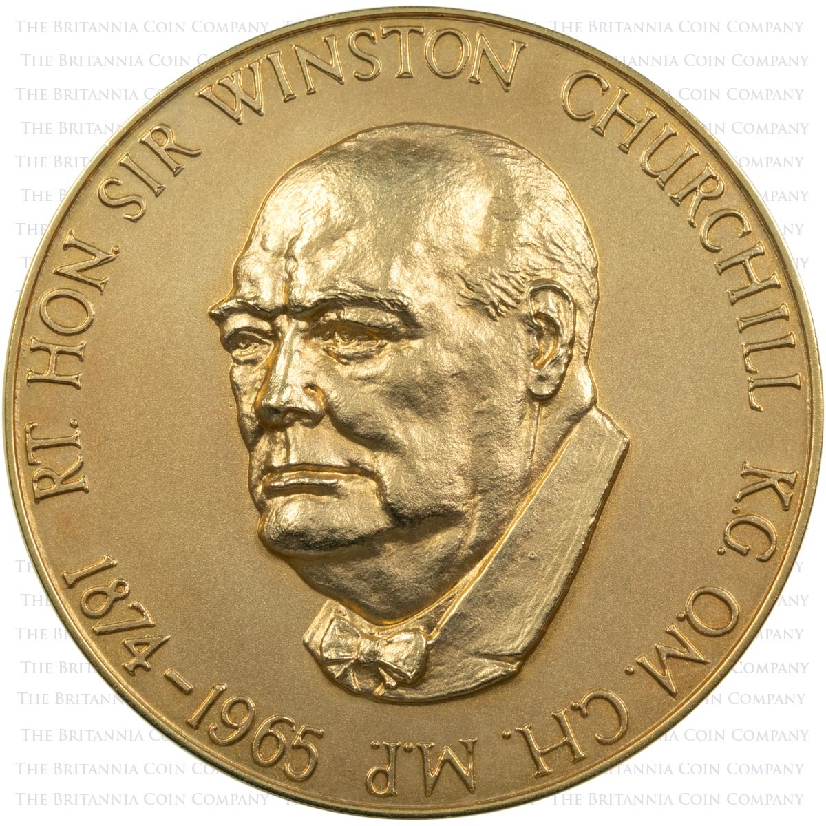 1965 Sir Winston Churchill Commemorative Gold Medal A Edward Jones Obverse