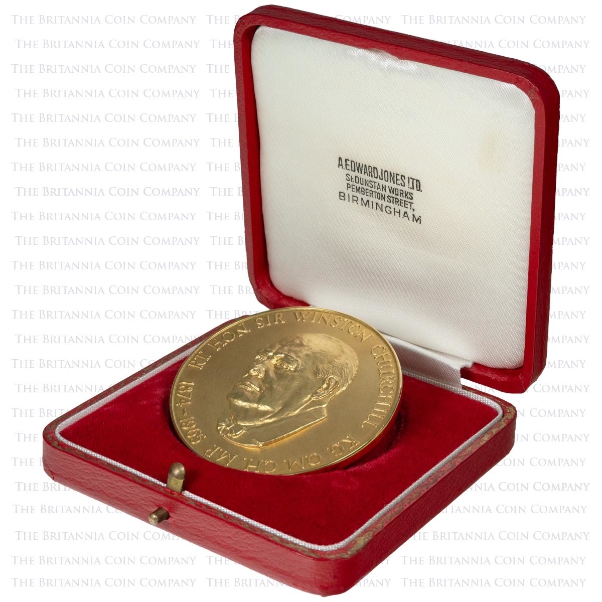 1965 Sir Winston Churchill Commemorative Gold Medal A Edward Jones Boxed