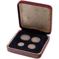1900 Queen Victoria Royal Maundy Money Silver Four Coin Set In Box Thumbnail