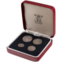 1906 King Edward VII Royal Maundy Money Silver Four Coin Set In Box Thumbnail