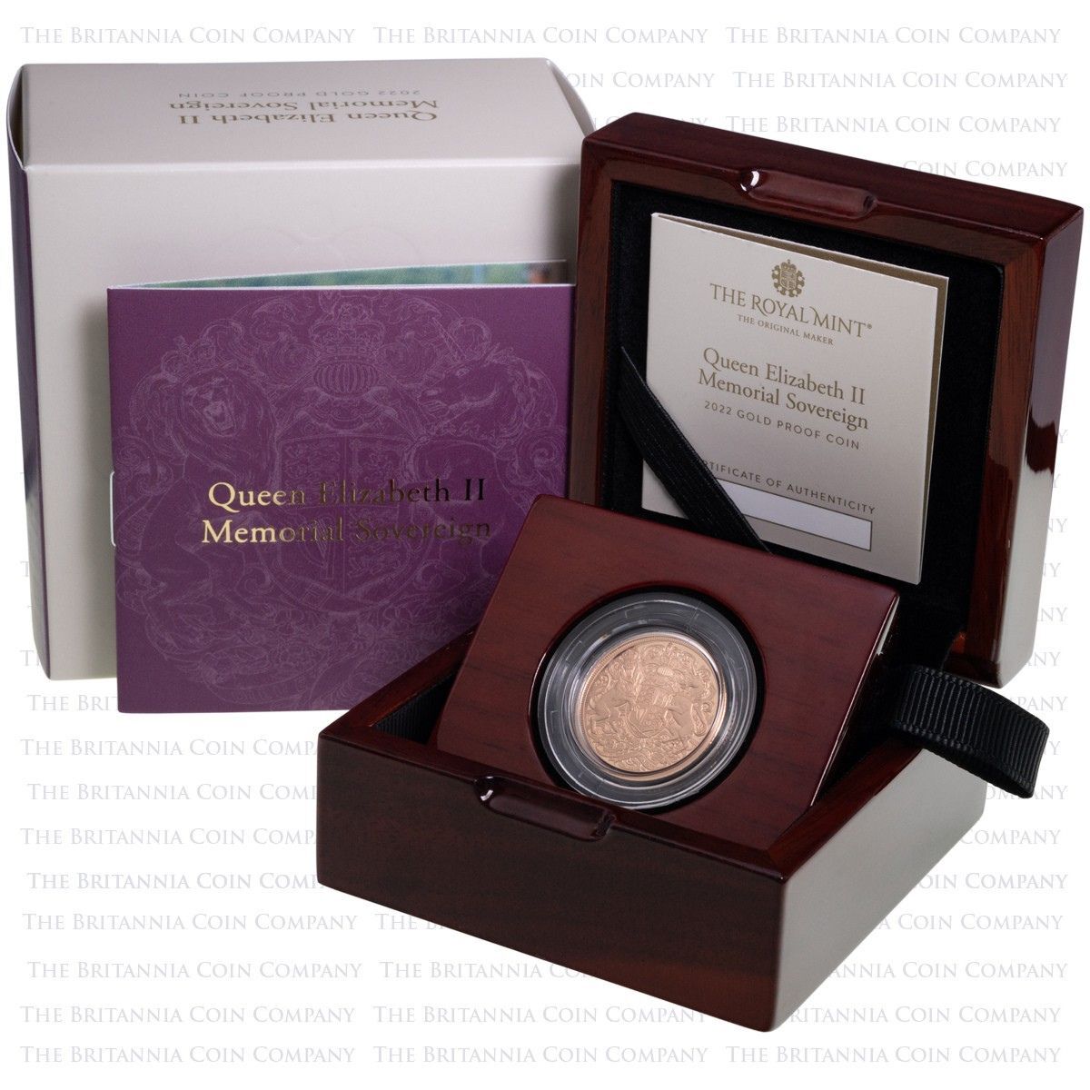 MSV22 2022 Gold Proof Full Sovereign Memorial Charles III Coin Boxed