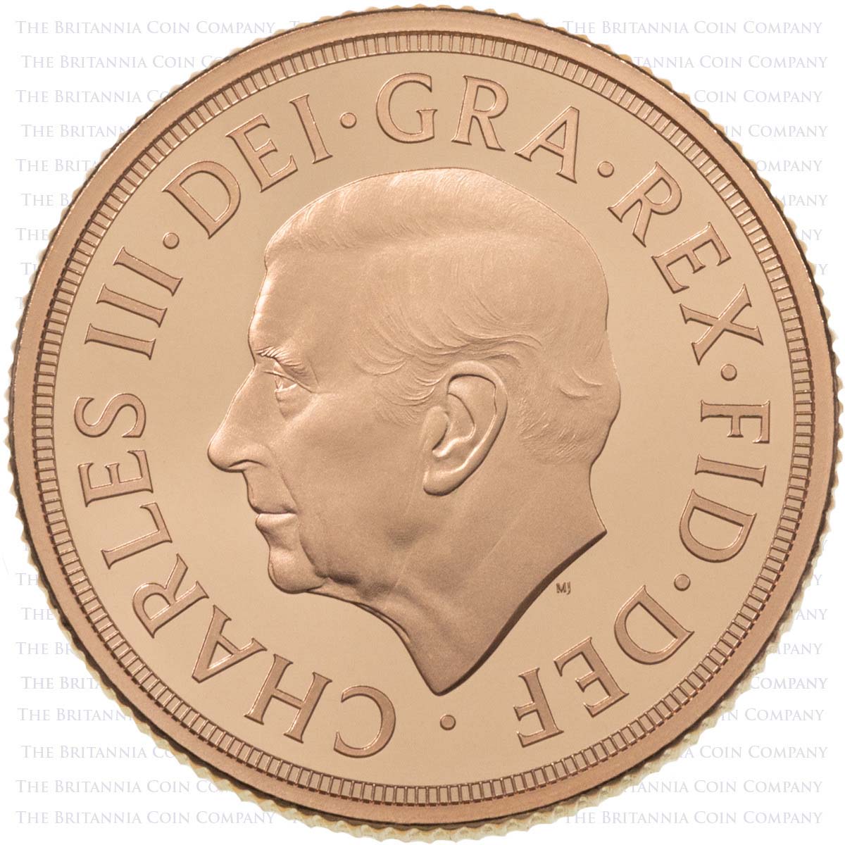 MSV22PF 2022 Charles III Piedfort Gold Proof Sovereign Queen Elizabeth II Memorial Coin Obverse