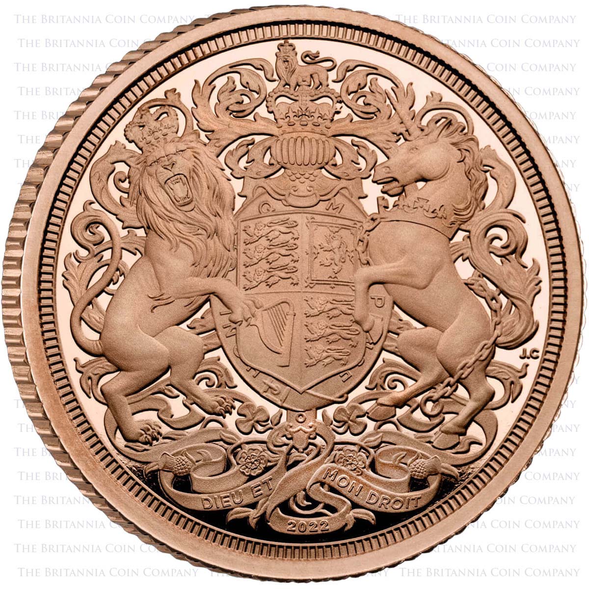 MSVH22 2022 Charles III Gold Proof Half Sovereign Queen Elizabeth II Memorial Reverse