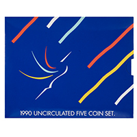NZ90U 1990 New Zealand Uncirculated Annual Coin Set thumbnail