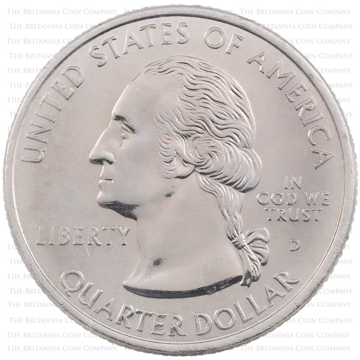 Obverse of the US04IAQ 2004 Iowa State Quarter Dollar USA Coin